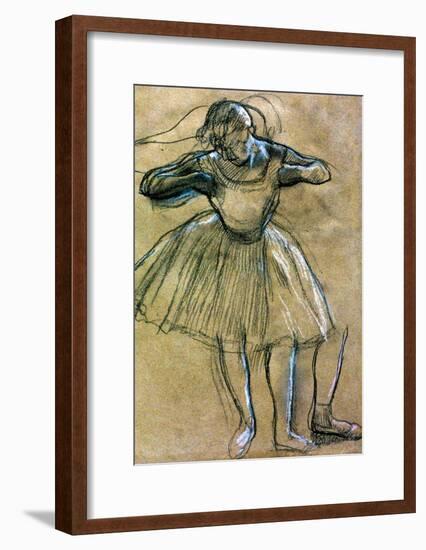 Edgar Degas Dancer Sketch Art Print Poster-null-Framed Poster