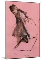 Edgar Degas Dancer Slipping on her Shoe Art Print Poster-null-Mounted Poster