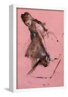 Edgar Degas Dancer Slipping on her Shoe Art Print Poster-null-Framed Poster