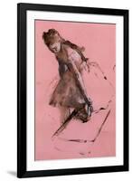 Edgar Degas Dancer Slipping on her Shoe-null-Framed Art Print