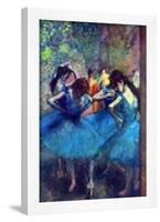 Edgar Degas Dancers Art Print Poster-null-Framed Poster