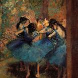 Dancers in Pink Between the Scenes-Edgar Degas-Art Print