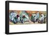 Edgar Degas Dancers Lace Their Shoes Art Print Poster-null-Framed Poster