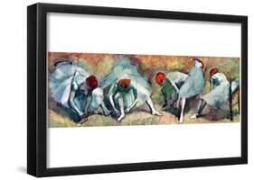 Edgar Degas Dancers Lace Their Shoes Art Print Poster-null-Framed Poster