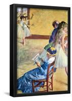 Edgar Degas During the Dance Lessons Madame Cardinal Art Print Poster-null-Framed Poster