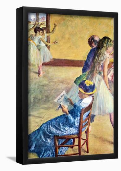 Edgar Degas During the Dance Lessons Madame Cardinal Art Print Poster-null-Framed Poster