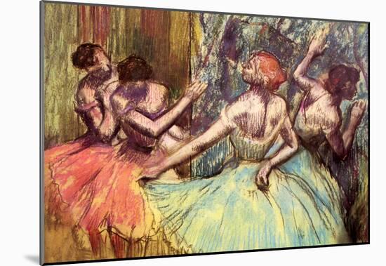 Edgar Degas Four Dancers Behind the Scenes 2 Art Print Poster-null-Mounted Poster