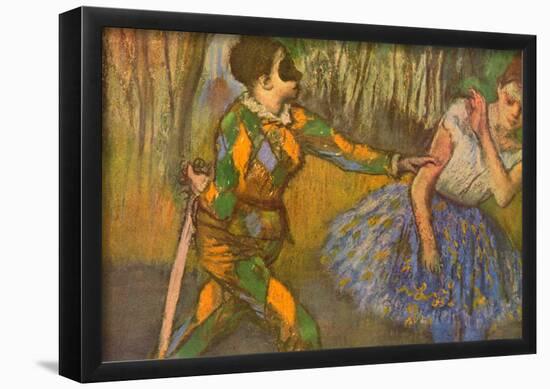 Edgar Degas Harlequin and Columbine Art Print Poster-null-Framed Poster