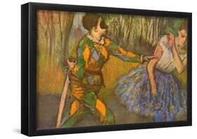 Edgar Degas Harlequin and Columbine Art Print Poster-null-Framed Poster