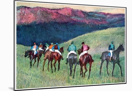 Edgar Degas Horse Racing The Training Art Print Poster-null-Mounted Poster