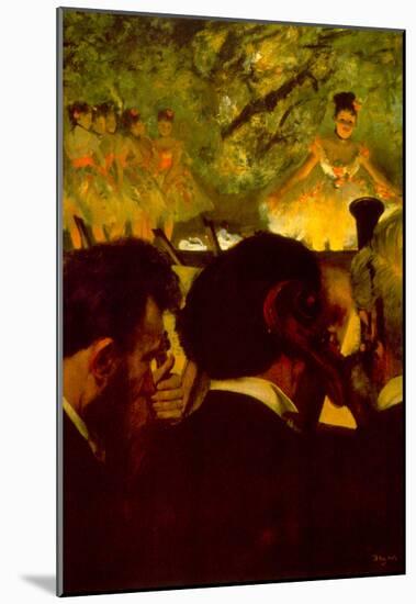 Edgar Degas Musicians Art Print Poster-null-Mounted Poster