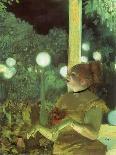 A Woman Seated beside a Vase of Flowers, 1865-Edgar Degas-Giclee Print