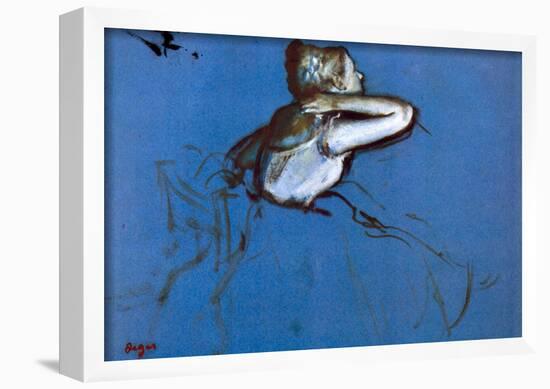 Edgar Degas Sitting Dancer in Profile with Hand on her Neck Art Print Poster-null-Framed Poster