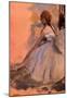 Edgar Degas Sitting Dancer with Extended Left Leg Art Print Poster-null-Mounted Poster