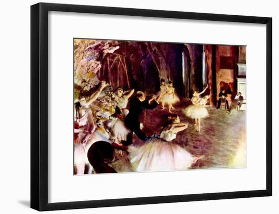 Edgar Degas Stage Probe Art Print Poster-null-Framed Poster