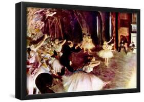 Edgar Degas Stage Probe Art Print Poster-null-Framed Poster