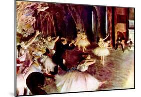 Edgar Degas Stage Trial Art Print Poster-null-Mounted Poster