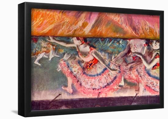 Edgar Degas The Curtain Falls Art Print Poster-null-Framed Poster