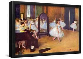 Edgar Degas The Dance Hall Art Print Poster-null-Framed Poster