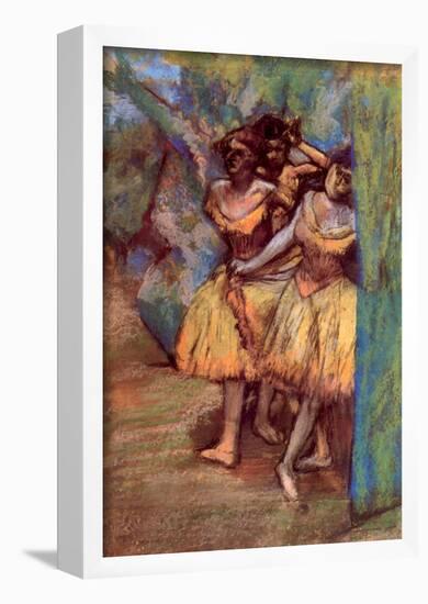 Edgar Degas Three Dancers Behind the Scenes Art Print Poster-null-Framed Poster