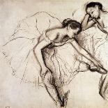 The Dance Lecon (detail). 1872. Oil on canvas.-Edgar Degas-Giclee Print