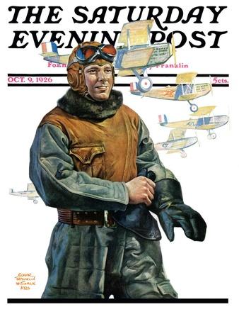 "Biplane Pilot," Saturday Evening Post Cover, October 9, 1926