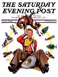 "Drum Major," Saturday Evening Post Cover, October 27, 1934-Edgar Franklin Wittmack-Giclee Print