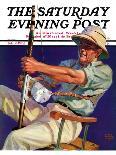 "Deep Sea Fisherman," Saturday Evening Post Cover, February 2, 1935-Edgar Franklin Wittmack-Giclee Print