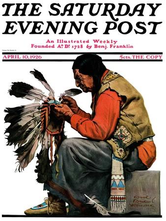 "Indian Headdress," Saturday Evening Post Cover, April 10, 1926