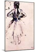 Edgar Germain Hilaire Degas (Ballet dancer from behind) Art Poster Print-null-Mounted Poster