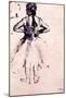 Edgar Germain Hilaire Degas (Ballet dancer from behind) Art Poster Print-null-Mounted Poster