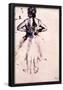 Edgar Germain Hilaire Degas (Ballet dancer from behind) Art Poster Print-null-Framed Poster