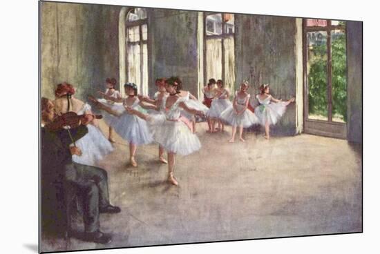 Edgar Germain Hilaire Degas (Ballet rehearsal)-Edgar Degas-Mounted Art Print