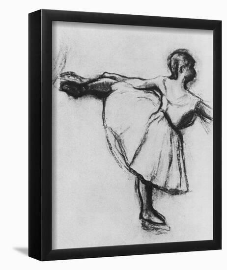 Edgar Germain Hilaire Degas (Dancer at the bar) Art Poster Print-null-Framed Poster