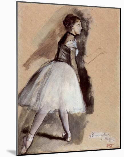 Edgar Germain Hilaire Degas (Dancer in step position) Art Poster Print-null-Mounted Poster