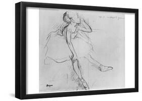 Edgar Germain Hilaire Degas (Little Dancer, relax) Art Poster Print-null-Framed Poster