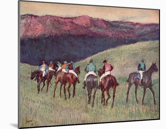 Edgar Germain Hilaire Degas (Racehorses: The Training) Art Poster Print-null-Mounted Poster