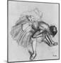 Edgar Germain Hilaire Degas (Seated Dancer, guided her shoe) Art Poster Print-null-Mounted Poster