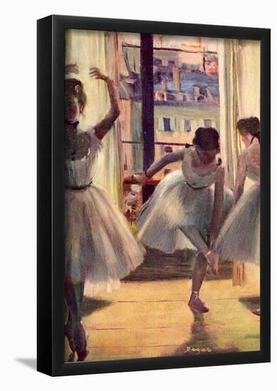 Edgar Germain Hilaire Degas (Three dancers in a practice room) Art Poster Print-null-Framed Poster