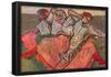 Edgar Germain Hilaire Degas (Three Russian Dancers) Art Poster Print-null-Framed Poster