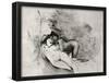 Edgar Germain Hilaire Degas (Two women) Art Poster Print-null-Framed Poster