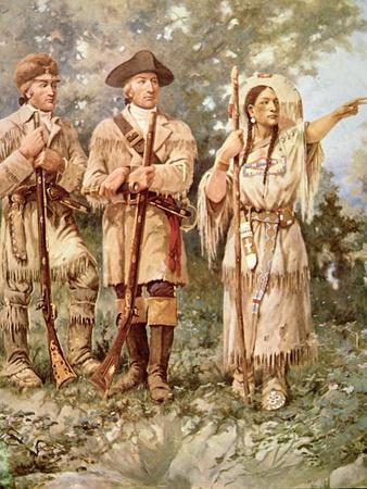 Lewis and Clark with Sacagawea
