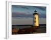 Edgartown Lighthouse at Christmas on Martha's Vineyard at Sunset-James Shive-Framed Photographic Print