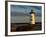 Edgartown Lighthouse at Christmas on Martha's Vineyard at Sunset-James Shive-Framed Photographic Print