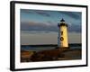 Edgartown Lighthouse at Christmas on Martha's Vineyard at Sunset-James Shive-Framed Photographic Print