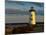 Edgartown Lighthouse at Christmas on Martha's Vineyard at Sunset-James Shive-Mounted Photographic Print