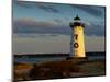 Edgartown Lighthouse at Christmas on Martha's Vineyard at Sunset-James Shive-Mounted Photographic Print