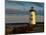 Edgartown Lighthouse at Christmas on Martha's Vineyard at Sunset-James Shive-Mounted Photographic Print