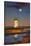 Edgartown Lighthouse at Dusk with the Moon Rising Behind-Jon Hicks-Stretched Canvas
