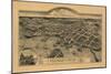 Edgartown, Massachusetts - Panoramic Map-Lantern Press-Mounted Premium Giclee Print